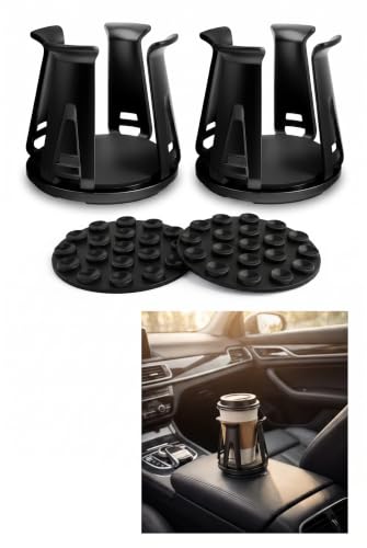 2 PCS Car Cup Holder Insert, Self-Adhesive Car Cup Holder - Product Imagery