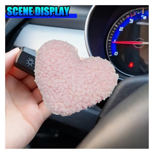 Cute Heart Car Wiper Shift Handle Decoration (Pink) - Product Imagery
