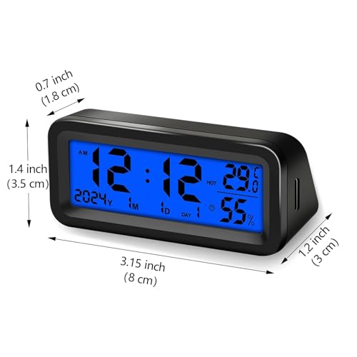 Timloon Car Dashboard Clock with Automatic Backlight at - Product Imagery