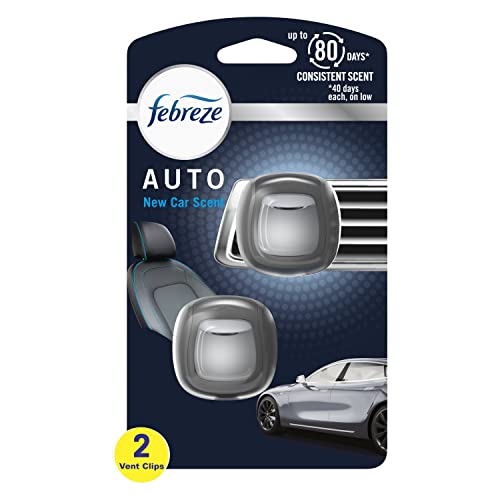 Febreze AUTO Air Freshener, Odor-Fighting Automotive Vent Clip, - Product Imagery