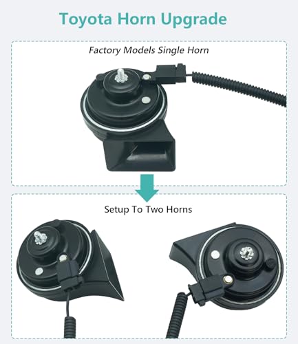 NEOGET 128dB Dual-Tone Horn Kit Compatible with Select Toyota - Product Imagery