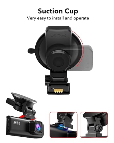 REDTIGER Suction Mount for F7N Series Dash Cam,Built-in GPS - Product Imagery