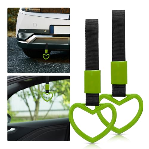 2 Pcs Heart Shaped Car Handle Strap – JD M Drift Charm Rear - Product Imagery