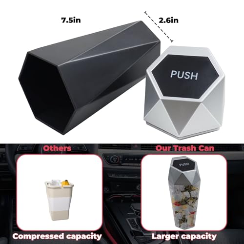 BFXM Car Trash Can Small Trash Bin with Lid, Car Accessories for - Product Imagery