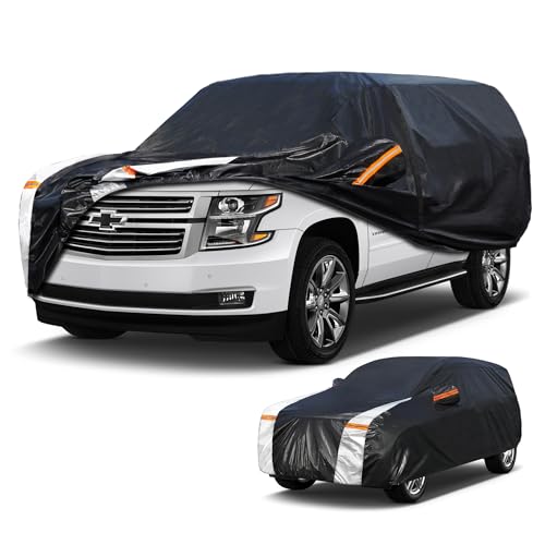 Large SUV Car Cover for Chevrolet Tahoe 100% Waterproof All - Product Imagery