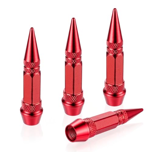 SINGARO 60mm Spiked Valve Caps, Aluminum Alloy Dustproof and - Product Imagery