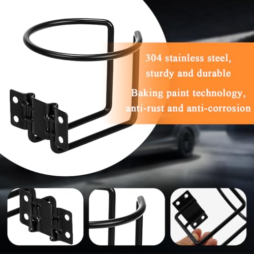 Povtii Boat Ring Cup Holder, Wall & Rail Mounted Stainless Steel - Product Imagery