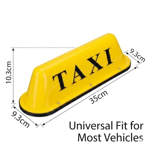 BADASS SHARKS Taxi Roof Sign Waterproof Magnetic 12V Cab Light - Product Imagery