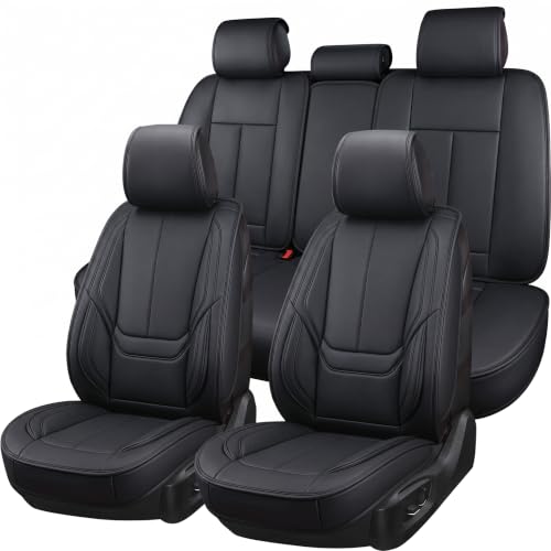 Seat Covers Full Set, Black Seat Covers for Cars 5 Seats, Car - Product Imagery