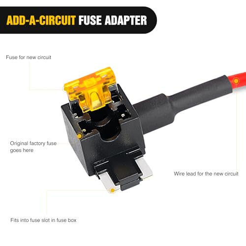Nilight - 50038R 10 Pack 12V Car Add-a-circuit Fuse TAP Adapter - Product Imagery