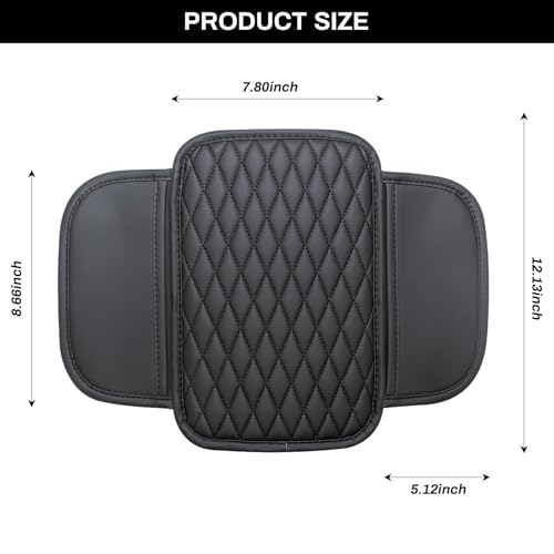 Ouzorp Car Center Console Cover, Upgraded Microfiber Leather Car - Product Imagery