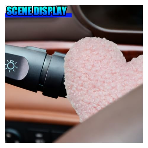 Cute Heart Car Wiper Shift Handle Decoration (Pink) - Product Imagery