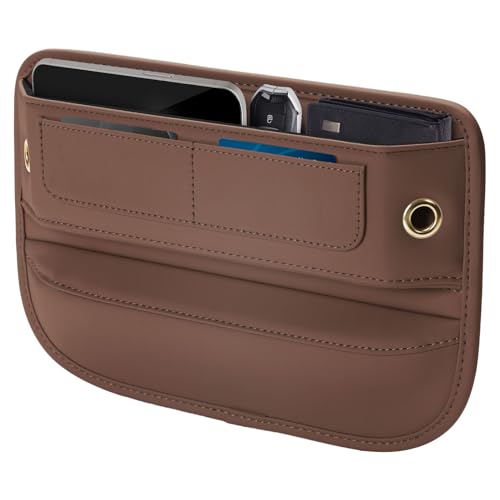 Universal Fit Premium Leather Car Seat Gap Filler Organizer, - Product Imagery
