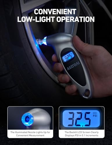 AstroAI Digital Tire Pressure Gauge 150PSI, ±1PSI Accuracy for - Product Imagery