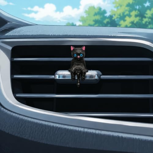 5PCS Cute Cat Car Ornaments, Mini Dashboard Figurines Car - Product Imagery