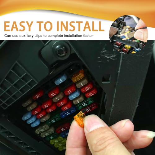 10PCS Car Fuses Assortment Kit, Automotive Replacement Fuses, 5A - Product Imagery