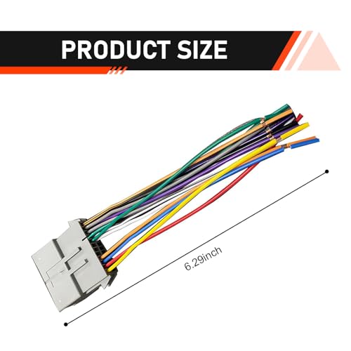 WZP Car Audio Wiring Harness, Radio Adapter Wiring Harness Kit - Product Imagery