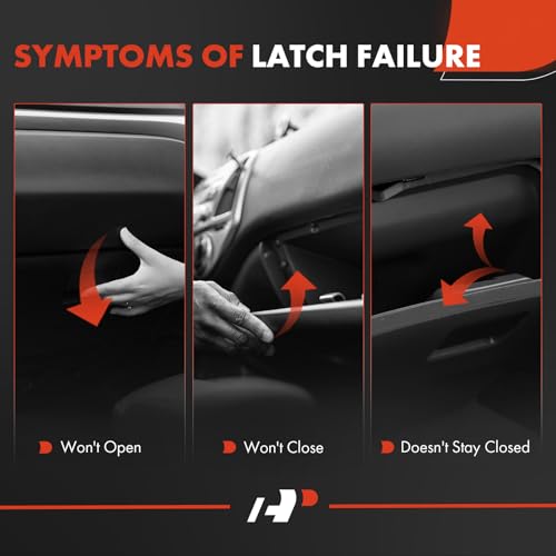 A-Premium Black Glove Box Handle Latch - Product Imagery