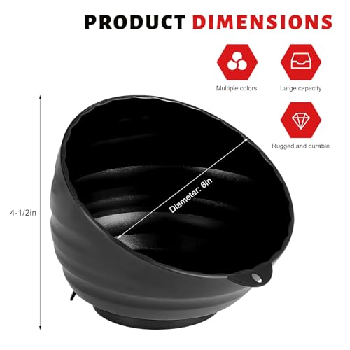 Magnetic Nut Cup, 6 Inch Cup Diameter Curved Magnetic Screws - Product Imagery