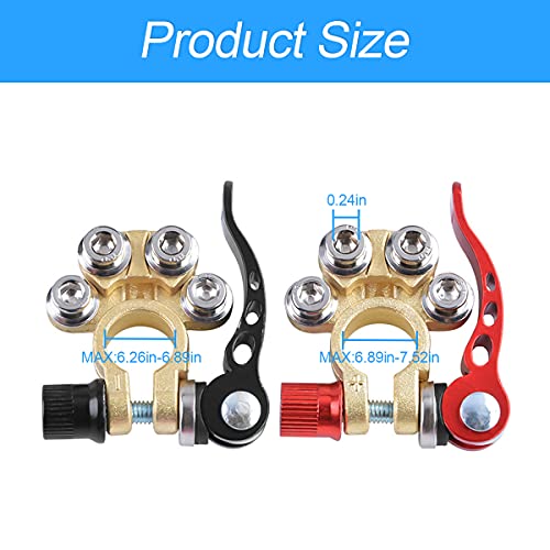 Moly Magnolia 2PCS 4-Way Quick-Release Car Battery Terminal - Product Imagery
