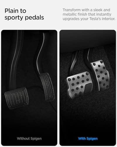 Spigen Stainless Steel Performance Pedal Cover for All Model 3 - Product Imagery