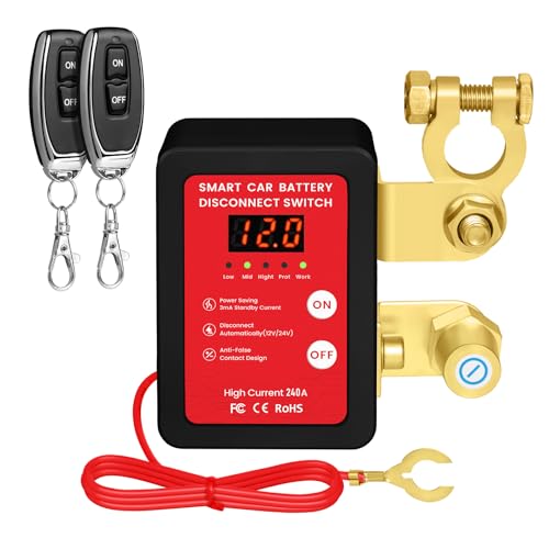 12V Smart Battery Disconnect Switch with Remote Control - - Product Imagery