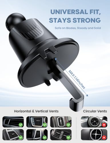 Lamicall 2026 Wider Clamp & Metal Hook Car Phone Holder Vent - Product Imagery