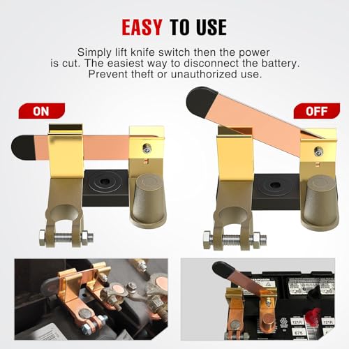 Nilight Top Post Knife Blade Battery Isolator Disconnect Master - Product Imagery
