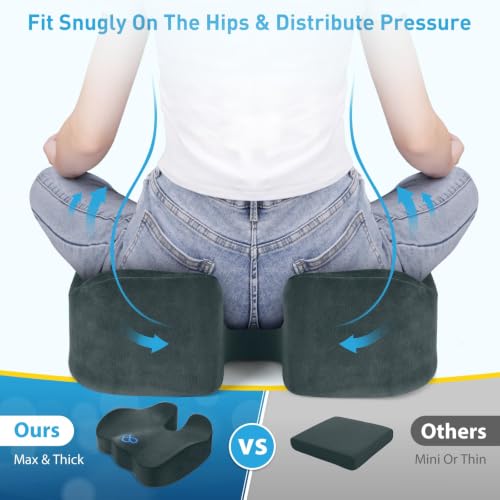 BlissTrends Memory Foam Seat Cushion for Office Chair & Car - Product Imagery