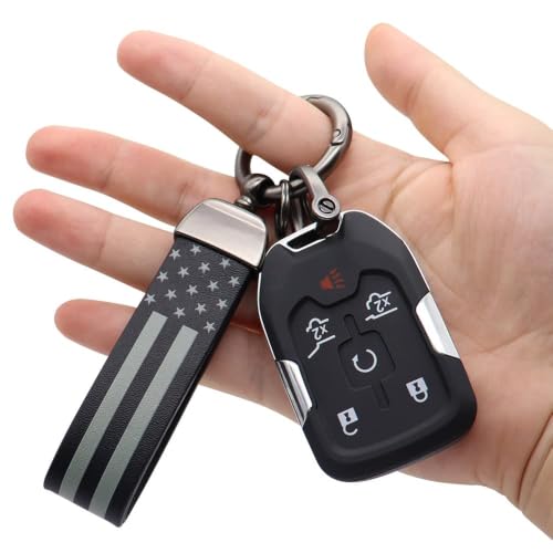 Elegananccy American USA Flag Car Keychain with Zinc Alloy Ring, - Product Imagery