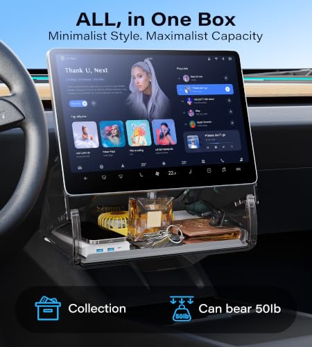 TAZENI for Tesla Model Y & 3 Under Screen Storage, fit Juniper, - Product Imagery
