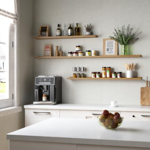 Boswillon Floating Shelves Set of 2, Small Wall Shelf with Lip, - Product Imagery