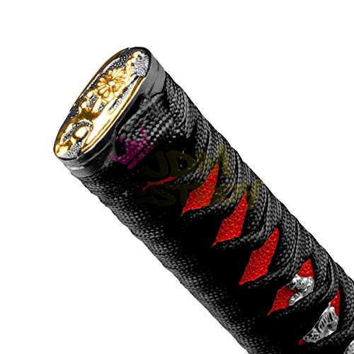 JDMBESTBOY Samurai Sword Black Red Shift Knob Shifter Alloy - Product Imagery