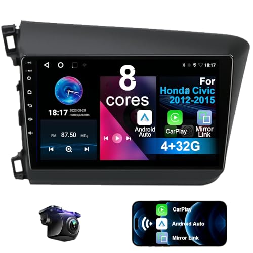 8 Core 4+32G 9" HD Car Radio Stereo for Honda Civic 2012-2015, - Product Imagery