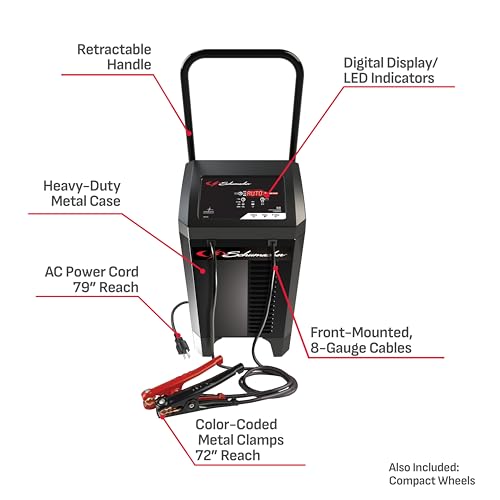 Schumacher Electric Wheeled 6A Car Battery Charger & Maintainer - Product Imagery