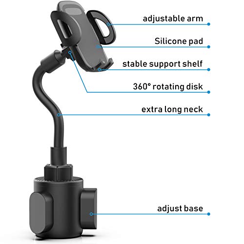 Phone Holders for Your Car, Adjustable Gooseneck Cup Car Phone - Product Imagery