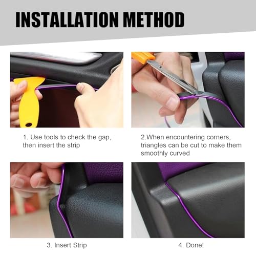 Car Interior Trim Strips, 33ft Car Electroplating Decoration - Product Imagery