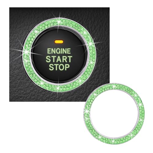 Kewucn Bling Crystal Double Rhinestone Car Engine Start - Product Imagery