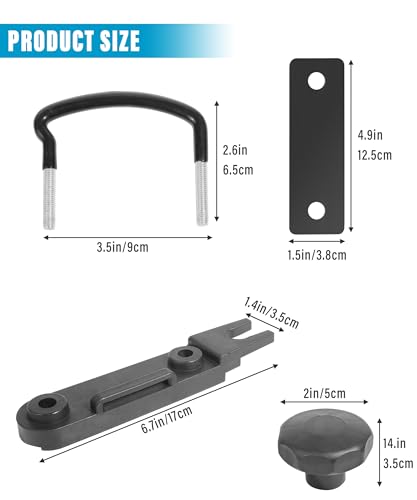 RACOONA 4PCS Stainless Steel Roof Box U-Bolt Clamps,Car - Product Imagery