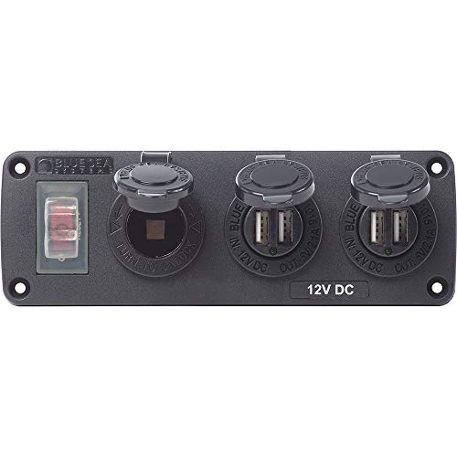 Blue Sea Systems 4365 Water-Resistant Accessory Panel - 15A - Product Imagery