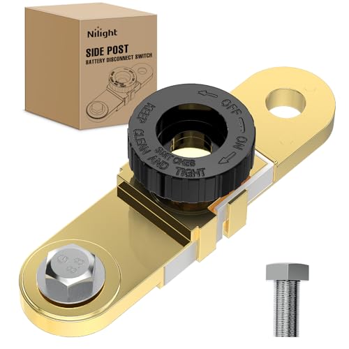 Nilight Side Post Knob Twist Battery Isolator Disconnect Master - Product Imagery