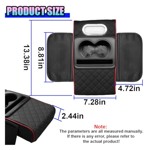 Leather Car Center Console Cover, Armrest Booster - Product Imagery