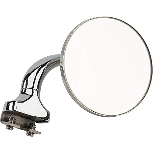 Universal 3 In Chrome Peep Mirror Clamp-On Door Mount - Product Imagery