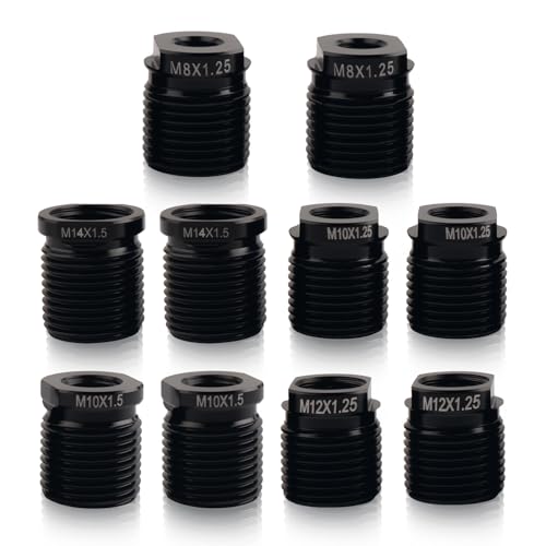 10PCS Car Gear Shift Knob Adapter Aluminum Alloy,Muti-Size Gear - Product Imagery