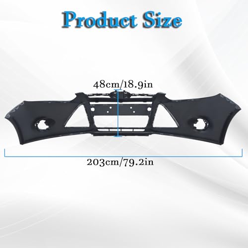 Front Bumper Cover Primed Replacement for 2012 2013 2014 Focus - Product Imagery