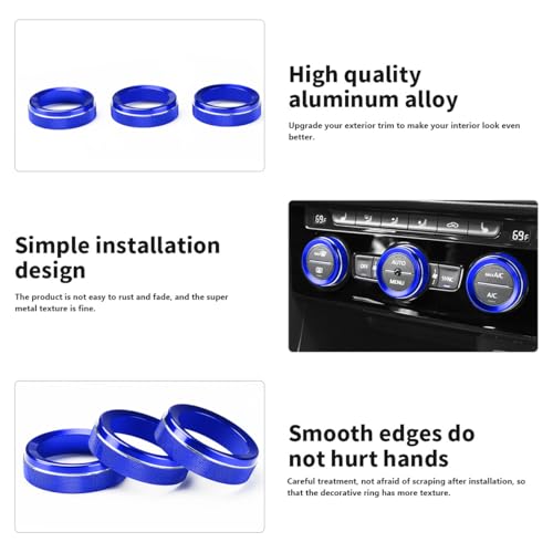 Auovo AC Knob Covers Compatible with Volkswagen VW Accessories - Product Imagery