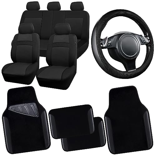 CAR PASS 3D Air Mesh Car Seat Covers Full Sets w/5mm Sponge, - Product Imagery