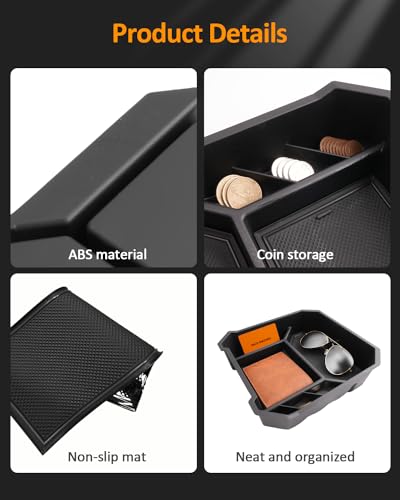 CDEFG for 2024 Tesla Cybertruck Center Console Organizer Tray - Product Imagery