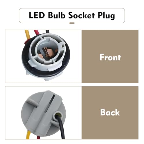 2 PCS 1157 LED Bulb Socket Plug, Plastic Turn Signal Socket - Product Imagery