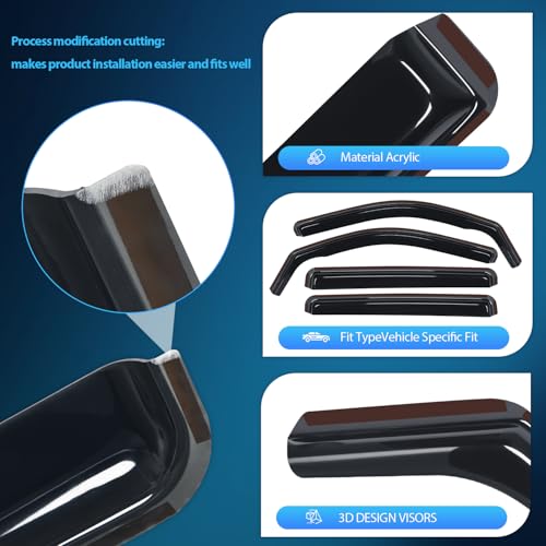 Nilight in-Channel Window Rain Guards for Ford Maverick - Product Imagery
